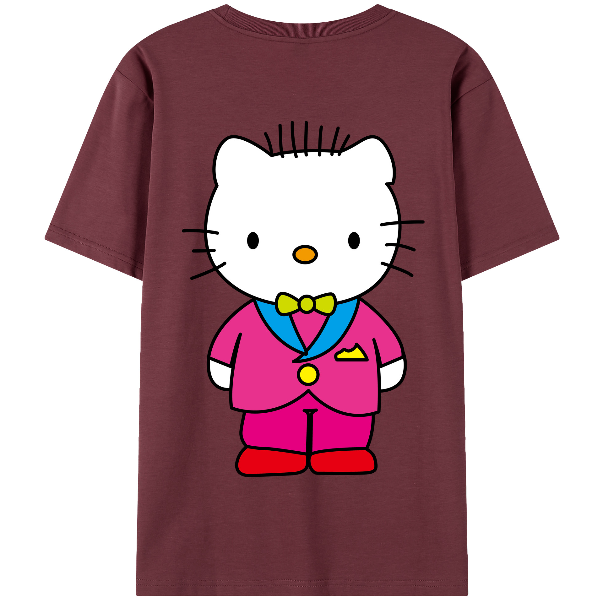 （画像用） Hello Kitty ハローキティ 綿100％半袖Tシャツ（背面プリント）